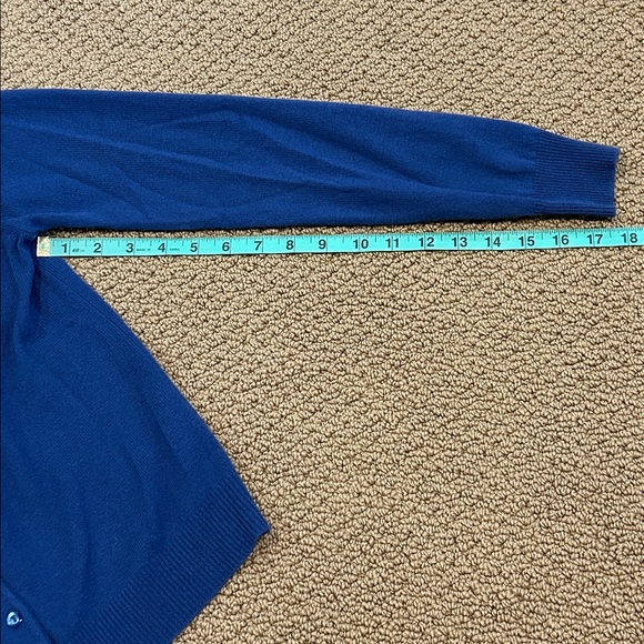 Henri Bendel Blue Cashmere Cardigan Sweater size Small Button Front - Picture 13 of 16
